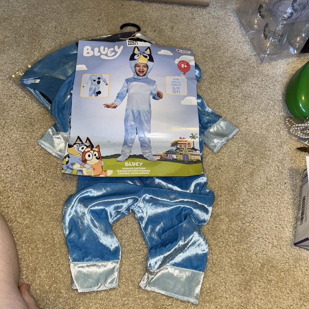 New Disney Licensed Bluey Halloween Costume Boy Girl Toddler 2 2T Jumpsuit Dog